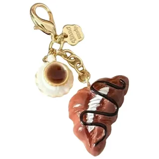KINSPON Schlüsselanhänger mit Kaffeetasse und Brot, modischer Schlüsselanhänger, Zubehör, tragbare Tasche, Anhänger für Damen und Mädchen, für den täglichen Gebrauch - ca. 10 cm