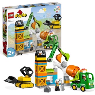 LEGO® Konstruktionsspielsteine Baustelle mit Baufahrzeugen (10990), LEGO® DUPLO Town, (61 St), mit Licht und Sound; Made in Europe bunt