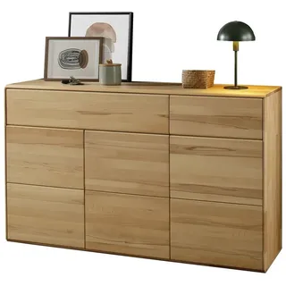 G+K Möbelvertriebs GmbH Sideboard 3 Türen, 2 Schübe, 2 Böden, Kernbuche massiv - 149x89x40cm (BxHxT)