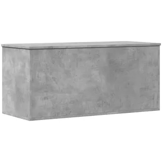 vidaXL Truhe, Spielzeugkiste mit Stauraum Deckel, Aufbewahrungsbox für Wohnzimmer, Auflagenbox Kissenbox Kiste, Betongrau Holzwerkstoff