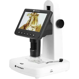 TOOLCRAFT TO-9076404 Toolcraft 12.7 cm (5-Zoll) LCD-Digitalmikroskop mit Polarisator 300 x Auflicht, Durchlicht