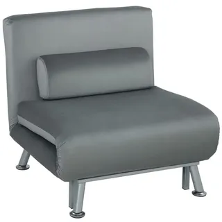 Homcom Schlafsessel 75 x 75 x 70 cm Grau mit Kissen