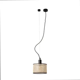 FARO Mambo 1-flg. Ø210 schwarz/rattan
