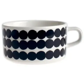 Marimekko Tasse Teetasse Oiva-Siirtolapuutarha Weiß-Schwarz