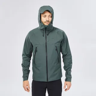 Regenjacke Herren wasserdicht atmungsaktiv Wandern - MH500 grün