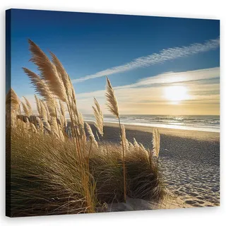 Feeby Wandbild, Beige, Textil, Landschaft/Berg, Rechteckig, 40x40 cm, Bilder und Zubehör, Wandbilder, Leinwandbilder