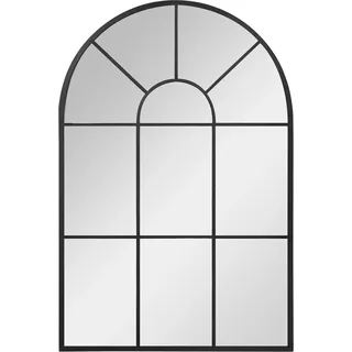 Wandspiegel Rundbogen 91x60 Cm Fensterspiegel Industrial Style Spiegel Mit Metallrahmen Bogenspiegel Für Wohnzimmer Schlafzimmer Flur Schwarz