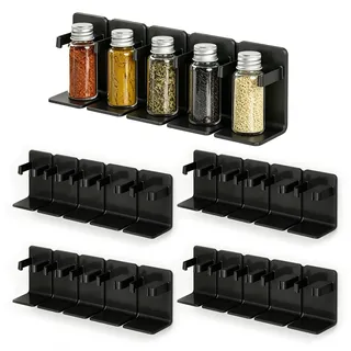 Kinesgsg 20 Stück Gewürzregal Wand, 25.3X6.8X4.3 CM, Gewürzregal zum Kleben