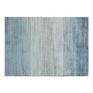 Teppich , blau , Wolle , Maße (cm): B: 200 H: 0,7