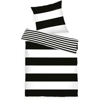 Tom Tailor Siena Renforcé schwarz 135 x 200 cm + 80 x 80 cm
