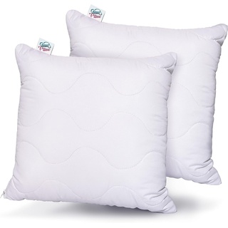 Cloud Pillow Allergiker Kissen 40x40 cm - Hart Kopfkissen 40x40 2er Set - Pillows for Sleeping