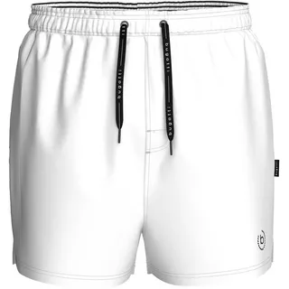 bugatti Badehose mit Markenschriftzug an den Kordeln schwarz|weiß L