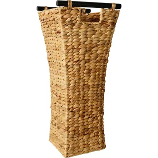 Schirmständer -Artra Design, Wasserhyazinthe, edel verarbeitet, Handarbeit, nachhaltig, Auffangschale Farbe: Natur 25/26/60 cm
