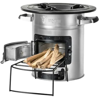 BBQ-Toro Raketenofen RAKETE #2 | Edelstahl Rocket Stove für Dutch Oven und mehr