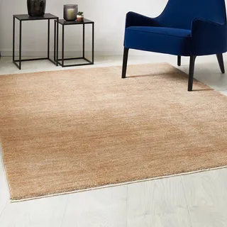 Teppich LUXOR LIVING "Vilnius", rosa (kupfer), B:160cm H:13mm L:230cm, Polyester, Teppiche, Teppich, melierte Optik, weicher Flor, mit Fransen, Wohnzimmer