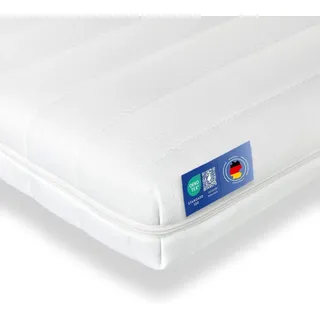 10cm Ergonomische 7-Zonen Kaltschaum Matratzenauflage Matratzentopper Matratzenschoner Topper - H3&H4 - (80 x 200 cm) - Träumegut24 - Weiß