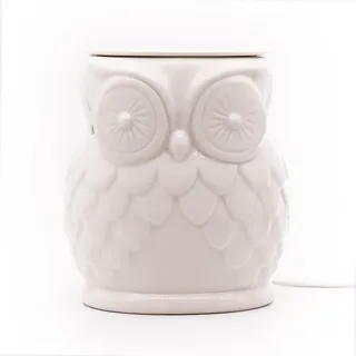 Fragrance and Style GmbH Candle Brothers Elektrische Duftlampe, Eulen-Design, Keramik, für Duftöl & Duftwachs, HxBxT: 22,2x14,4x14,4 cm