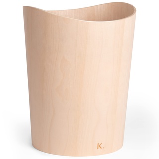 Kazai. Echtholz Papierkorb Börje | Holz Mülleimer für Büro, Kinderzimmer, Schlafzimmer u.m. | 9 Liter | Birke