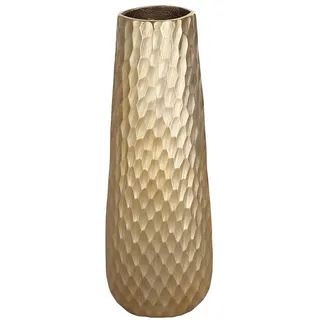 EGLO 421054 - Metallvase Nilgaut, Elegante Deko Vase, gehämmerte Dekovase für Wohnzimmer, Blumenvase aus Metall in Messing Gebürstet, Tischdeko 40,5 cm golden - Gold