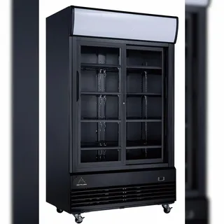A&S polarny A&S Flaschenkühlschrank 1000 L 1200x730x2036 mm, schwarz, Schiebetüren