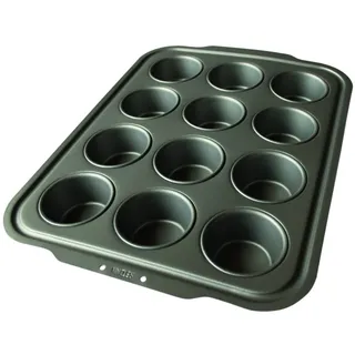 WALTER Muffin Form Muffinsformen Muffin 12 er Form - Profi-Backform - Weiße Antihaft-Beschichtung - Ofenfest bis 250°C