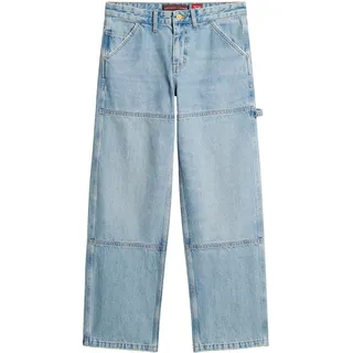 Superdry Mid Rise Denim Carpenter Hosen - Beachwood Light Vintage - 28 - 32