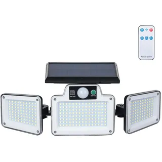 GRIFEMA Solar Strahler 280 LEDs IP65 inkl. Bewegungsmelder schwarz