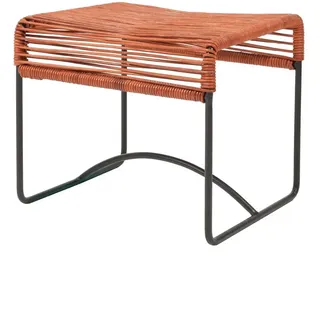 Acapulco Design - Acapulco Hocker, Leder cognac / schwarz
