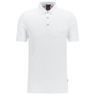 BOSS Poloshirt Slim-Fit Poloshirt aus Stretch-Baumwolle mit Logo-Aufnäher (1-tlg) weiß XXXL