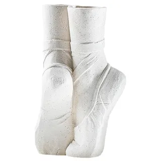 Flower Jug Vase, dekorativ, Keramik, modern, Pottery Pitcher, geschnitzt, Blumen-Behälter, Ballettschuhe, Skulptur für Desktop-Dekoration, 5,91 x 4,72 x 9,17 Zoll