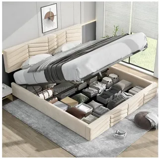 Flieks Polsterbett 160 x 200 cm Beige