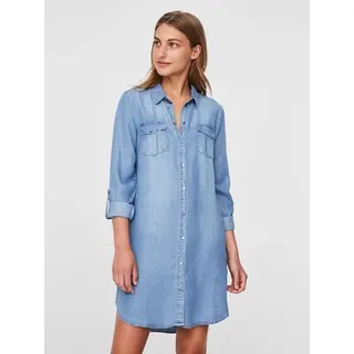 Vero Moda Silla Short Kleid Light Blue Denim L