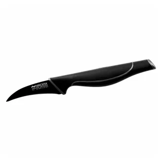 NIROSTA Wave Schälmesser 7 cm Schwarz