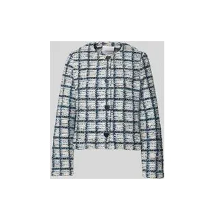 Blazer mit durchgehender Knopfleiste, Hellblau, S