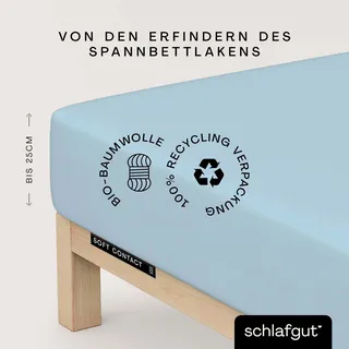 schlafgut Soft Contact 120 x 200 - 130 x 200 cm blue light