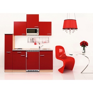 Miniküchen m. Geräten B: ca. 180cm Rot