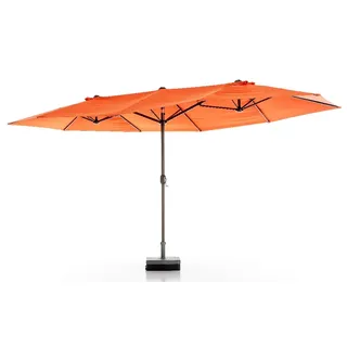 XXL-Oval-Sonnenschirm aus Polyester, ca. 4,6 x 2,7 m- Terra