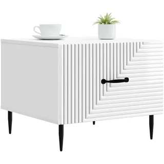 vidaXL Couchtisch Hochglanz Weiß 49 x 50 x 40 cm Holzwerkstoff