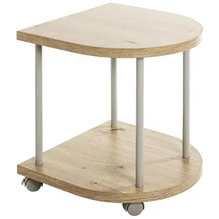 Haku-Möbel HAKU Möbel Beistelltisch C-Form MDF-Platte esche 40,0 x 40,0 x 45,0 cm, 1 St.