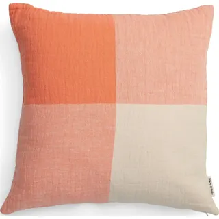 Erlend Kissen 50 x 50 cm kariert beige-orange