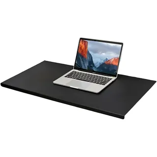 Leder-Schreibunterlage, Großes Mauspad mit Kantenschutz, Gasserdicht, Glatte Schreibunterlage für Laptop-Tastatur, 80x40 cm, Schwarz