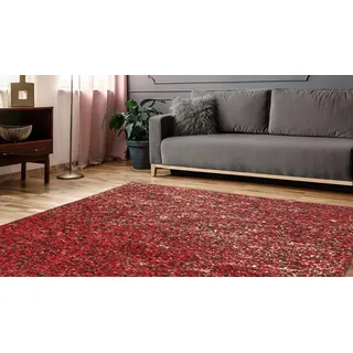 calo-deluxe Fellteppich CALO-DELUXE "Vezzana 615" Gr. 4, rot, B:160cm H:5mm L:230cm, Kuhfell, Leder, Teppiche, Fellteppich, echtes Rinderfell, Wohnzimmer
