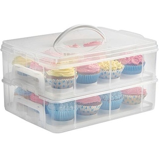 WOLFCUT Muffin / Cupcake Transportbox rechteckig für 24 Stk.