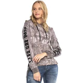 Cipo & Baxx Damen Kapuzensweatshirt WL255 Anthrazit – Stylischer Hoodie mit Kapuze & Kängurutasche – Bequemer Pullover für Freizeit, Alltag & Streetwear - WL255 Anthrazit L - S