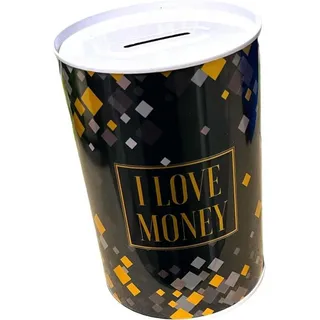 Spardose XL - Schwarz Gold mit inspirierender Botschaft