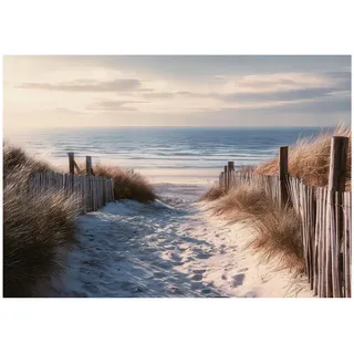 WallArena Fototapete, Strand Meer 350x250cm