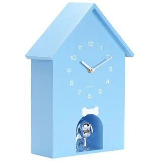 Karlsson Uhr Kuckucksuhr Dog House mit Hund Soft Blau