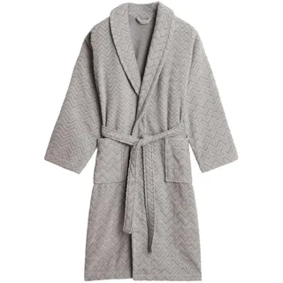 GANT Bademantel JACQUARD HERRINGBONE ROBE Grau M