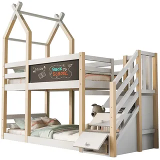 Flieks Etagenbett, Weiß, Holz, Kinder- & Jugendzimmer, Kindermöbel, Kinderbetten, Etagenbetten