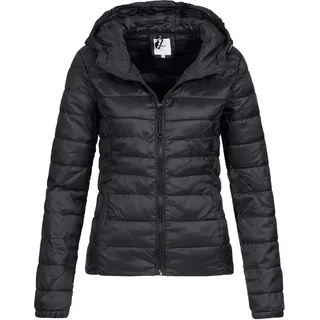 Only Damen Steppjacke ONLTAHOE HOOD JACKET Schwarz